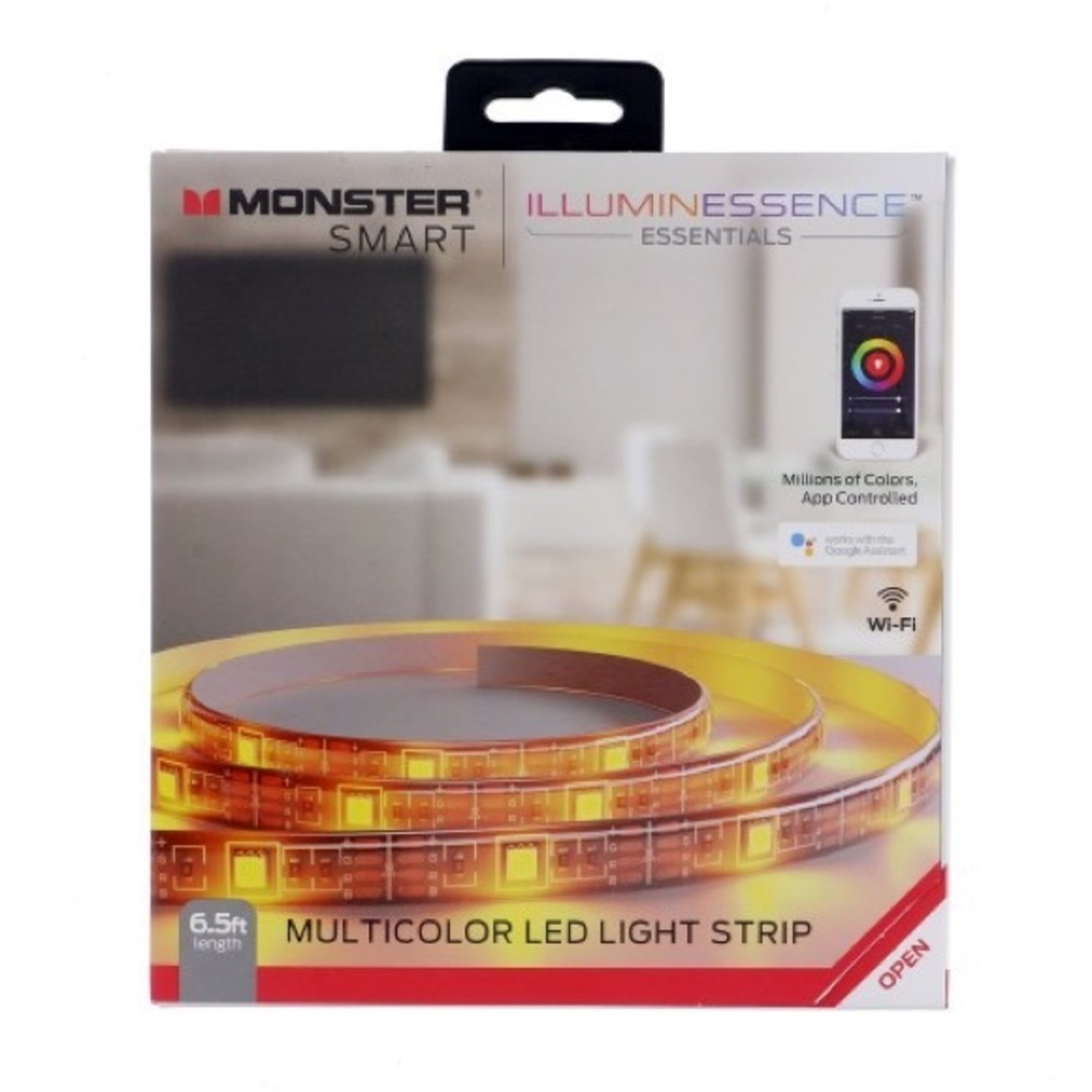 NEW Monster smart illuminessence essentials 6.5 ft multicolor led light strip